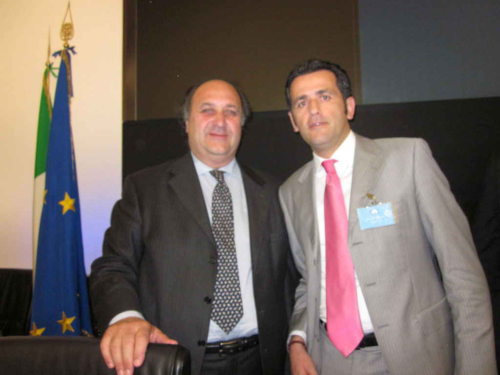 Claudio Mazza, Presidente della Fee Italia, con il ViceSindaco Antonio Rotondo