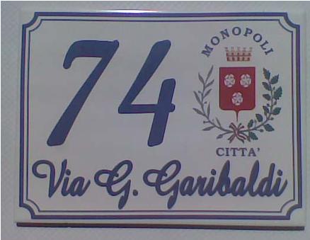 Toponomastica centro storico - Targa blu