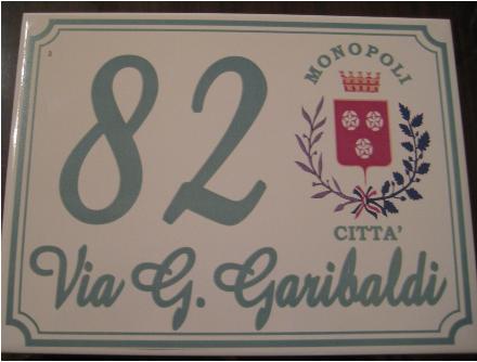 Toponomastica centro storico - Targa verde