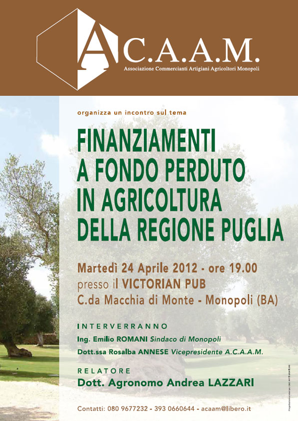 ACAAM - Finanziamenti in agricoltura